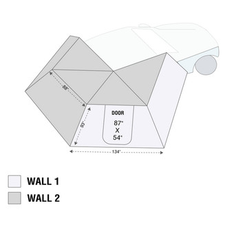 Overland® - Passenger Side Wall for Nomadic 270 LT Awning