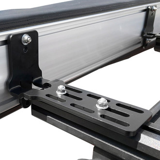 Overland® - Passenger Side 270° Nomadic Dark Gray Awning with Mounting Brackets and Extended Poles