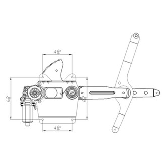 Pacific Best® - Front Driver Side Power Window Regulator and Motor Assembly