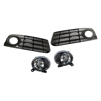 Pacific Best® - 4-Piece (Driver and Passenger Side Fog Light, Front Inner and Outer Fog Light Bezel) (Standard Line)