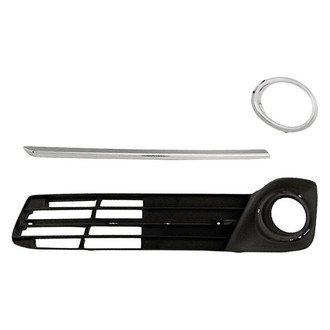 Pacific Best® - 3-Piece (Front Driver Side Fog Light Bezel, Front Driver Side Bumper Cover Molding, Front Driver Side Fog Light Trim) (Standard Line)