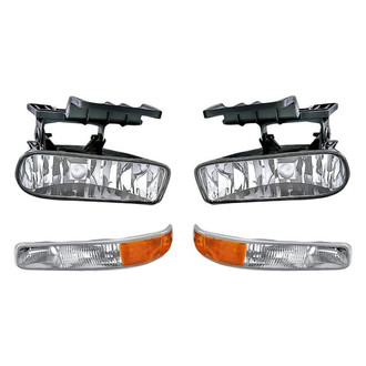 Pacific Best® - 4-Piece Kit (Driver and Passenger Side Fog Lights, Driver and Passenger Turn Signal/Parking Lights) (Standard Line)