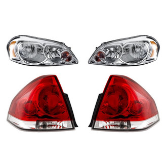Pacific Best® - 4-Piece Kit (Driver and Passenger Side Headlights, Driver and Passenger Side Tail Lights) (Standard Line)