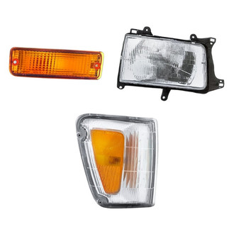 Pacific Best® - 3-Piece Kit (Passenger Side Headlight, Passenger Side Turn Signal/Corner Light, Passenger Side Turn Signal/Parking Light) (Standard Line)