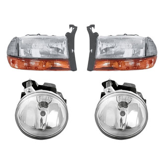 Pacific Best® - 4-Piece Kit (Driver and Passenger Side Headlights, Driver and Passenger Side Fog Lights) (Standard Line)