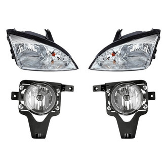 Pacific Best® - 4-Piece Kit (Driver and Passenger Side Headlights, Driver and Passenger Side Fog Lights) (Standard Line)