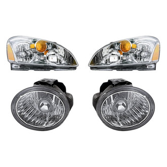 Pacific Best® - 4-Piece Kit (Driver and Passenger Side Headlights, Driver and Passenger Side Fog Lights) (Standard Line)