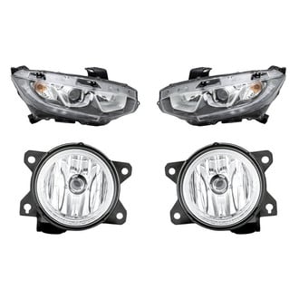 Pacific Best® - 4-Piece Kit (Driver and Passenger Side Headlights, Driver and Passenger Side Fog Lights) (Standard Line)