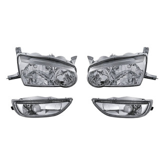 Pacific Best® - 4-Piece Kit (Driver and Passenger Side Headlights, Driver and Passenger Side Fog Lights) (Standard Line)