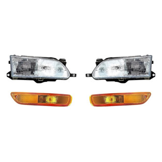 Pacific Best® - 4-Piece Kit (Driver and Passenger Side Headlights, Driver and Passenger Side Turn Signal/Parking Lights) (Standard Line)