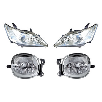 Pacific Best® - 4-Piece Kit (Driver and Passenger Side Headlights, Driver and Passenger Side Fog Lights) (Standard Line)