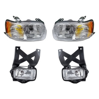 Pacific Best® - 4-Piece Kit (Driver and Passenger Side Headlights, Driver and Passenger Side Fog Lights) (Standard Line)