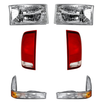 Pacific Best® - 6-Piece Kit (Driver and Passenger Side Headlights, Driver and Passenger Side Tail Lights, Driver and Passenger Side Turn Signal/Parking Lights) (Standard Line)