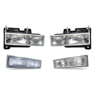 Pacific Best® - 4-Piece Kit (Driver and Passenger Side Headlights, Driver and Passenger Side Turn Signal/Parking Lights) (Standard Line)