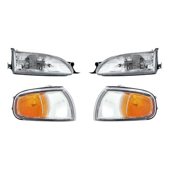 Pacific Best® - 4-Piece Kit (Driver and Passenger Side Headlights, Driver and Passenger Side Turn Signal/Corner Lights) (Standard Line)