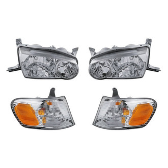 Pacific Best® - 4-Piece Kit (Driver and Passenger Side Headlights, Driver and Passenger Side Turn Signal/Corner Lights) (Standard Line)