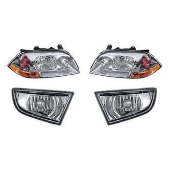 Pacific Best® - 4-Piece Kit (Driver and Passenger Side Headlights, Driver and Passenger Side Fog Lights) (Standard Line)