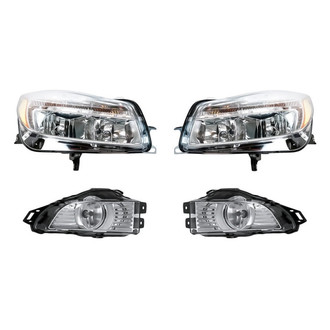 Pacific Best® - 4-Piece Kit (Driver and Passenger Side Headlights, Driver and Passenger Side Fog Lights) (Standard Line)