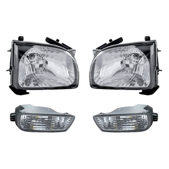Pacific Best® - 4-Piece Kit (Driver and Passenger Side Headlights, Driver and Passenger Side Turn Signal/Parking Lights) (Standard Line)
