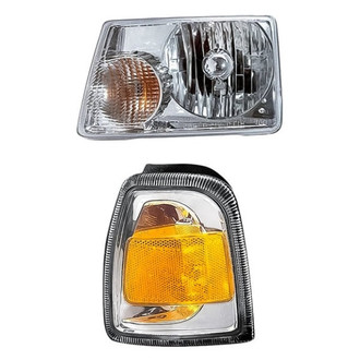 Pacific Best® - 2-Piece Kit (Driver Side Headlight, Driver Side Turn Signal/Corner Light) (Standard Line)