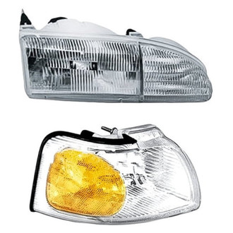 Pacific Best® - 2-Piece Kit (Passenger Side Headlight, Passenger Side Turn Signal/Corner Light) (Standard Line)