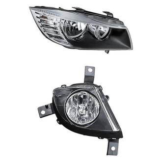Pacific Best® - 2-Piece Kit (Passenger Side Headlight, Passenger Side Fog Light) (Standard Line)