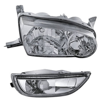 Pacific Best® - 2-Piece Kit (Passenger Side Headlight, Passenger Side Fog Light) (Standard Line)
