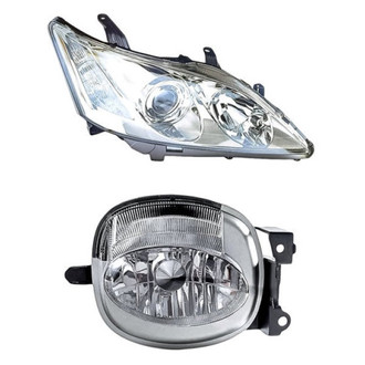 Pacific Best® - 2-Piece Kit (Passenger Side Headlight, Passenger Side Fog Light) (Standard Line)