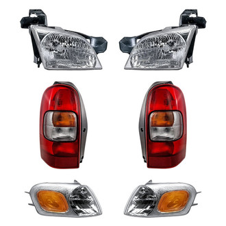 Pacific Best® - 6-Piece Kit (Driver and Passenger Side Headlights, Driver and Passenger Side Tail Lights, Driver and Passenger Side Turn Signal/Corner Lights) (Standard Line)