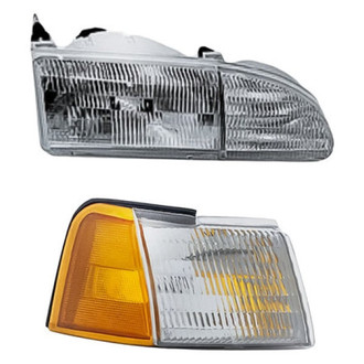 Pacific Best® - 2-Piece Kit (Passenger Side Headlight, Passenger Side Turn Signal/Corner Light) (Standard Line)