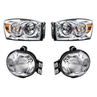 Pacific Best® - 4-Piece Kit (Driver and Passenger Side Headlights, Driver and Passenger Side Fog Lights) (Standard Line)