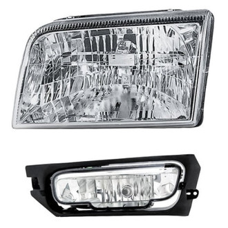 Pacific Best® - 2-Piece Kit (Driver Side Headlight, Driver Side Fog Light) (Standard Line)