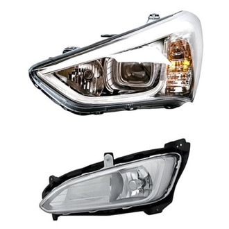 Pacific Best® - 2-Piece Kit (Driver Side Headlight, Driver Side Fog Light) (Standard Line)