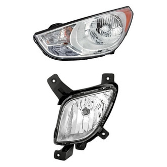 Pacific Best® - 2-Piece Kit (Driver Side Headlight, Driver Side Fog Light) (Standard Line)
