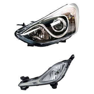 Pacific Best® - 2-Piece Kit (Driver Side Headlight, Driver Side Fog Light) (Standard Line)
