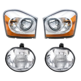 Pacific Best® - 4-Piece Kit (Driver and Passenger Side Headlights, Driver and Passenger Side Fog Lights) (Standard Line)