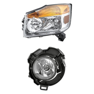 Pacific Best® - 2-Piece Kit (Driver Side Headlight, Driver Side Fog Light) (Standard Line)