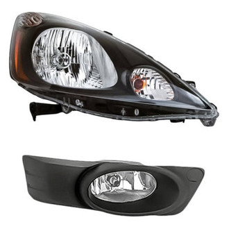 Pacific Best® - 2-Piece Kit (Passenger Side Headlight, Passenger Side Fog Light) (Standard Line)