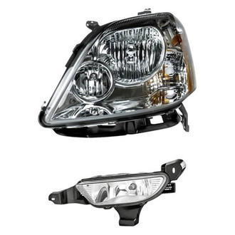 Pacific Best® - 2-Piece Kit (Driver Side Headlight, Driver Side Fog Light) (Standard Line)