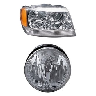 Pacific Best® - 2-Piece Kit (Passenger Side Headlight, Passenger Side Fog Light) (Standard Line)