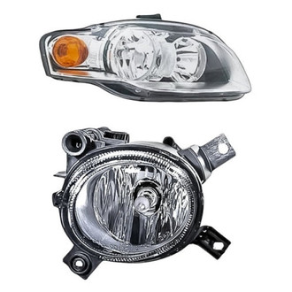 Pacific Best® - 2-Piece Kit (Passenger Side Headlight, Passenger Side Fog Light) (Standard Line)