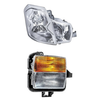 Pacific Best® - 2-Piece Kit (Passenger Side Headlight, Passenger Side Turn Signal/Fog Light) (Standard Line)