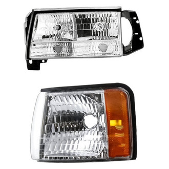 Pacific Best® - 2-Piece Kit (Driver Side Headlight, Driver Side Turn Signal/Corner Light) (Standard Line)