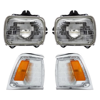 Pacific Best® - 4-Piece Kit (Driver and Passenger Side Headlights, Driver and Passenger Side Turn Signal/Corner Lights) (Standard Line)