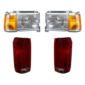 Pacific Best® - 4-Piece Kit (Driver and Passenger Side Headlights, Driver and Passenger Side Tail Lights) (Standard Line)