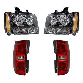 Pacific Best® - 4-Piece Kit (Driver and Passenger Side Headlights, Driver and Passenger Side Tail Lights) (Standard Line)