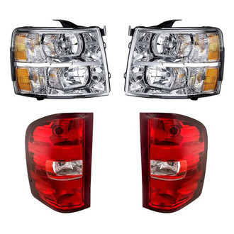 Pacific Best® - 4-Piece Kit (Driver and Passenger Side Headlights, Driver and Passenger Side Tail Lights) (Standard Line)