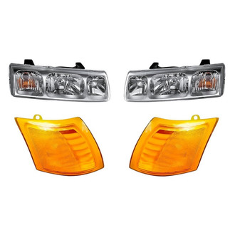 Pacific Best® - 4-Piece Kit (Driver and Passenger Side Headlights, Driver and Passenger Side Turn Signal/Corner Lights) (Standard Line)