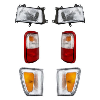 Pacific Best® - 6-Piece Kit (Driver and Passenger Side Headlights, Driver and Passenger Side Tail Lights, Driver and Passenger Side Turn Signal/Corner Lights) (Standard Line)