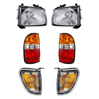 Pacific Best® - 6-Piece Kit (Driver and Passenger Side Headlights, Driver and Passenger Side Tail Lights, Driver and Passenger Side Turn Signal/Corner Lights) (Standard Line)